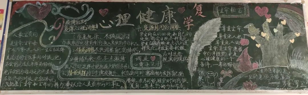 宣传心理知识 增强学习信心 ——我校开展"心理健康教育"主题黑板报
