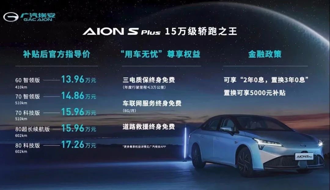 13.96万元起的AION S Plus，能否让广汽埃安打赢“to C”晋级赛