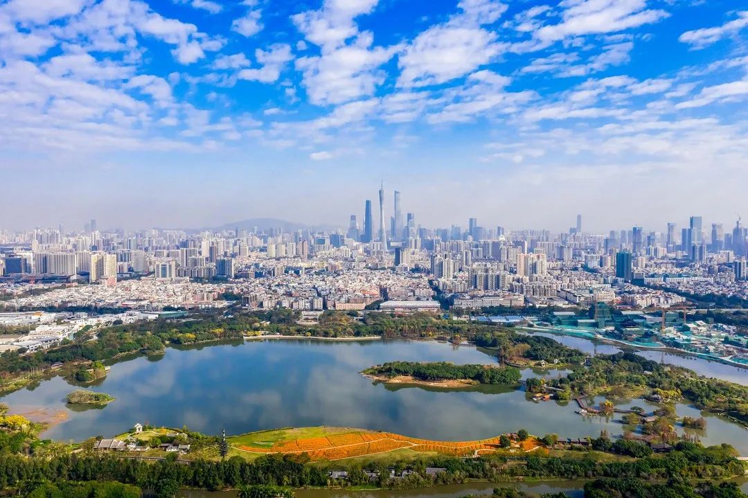 ▲广州海珠湿地海珠湖