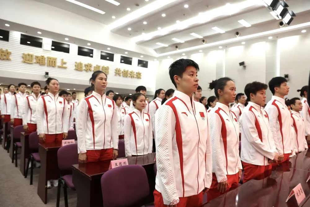 7月13日，巴黎奥运会中国体育代表团成立动员大会在北京举行。新华社发