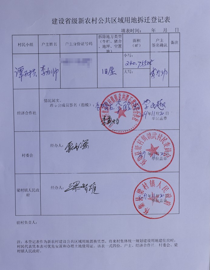 梁村镇谭石拱村“地票”