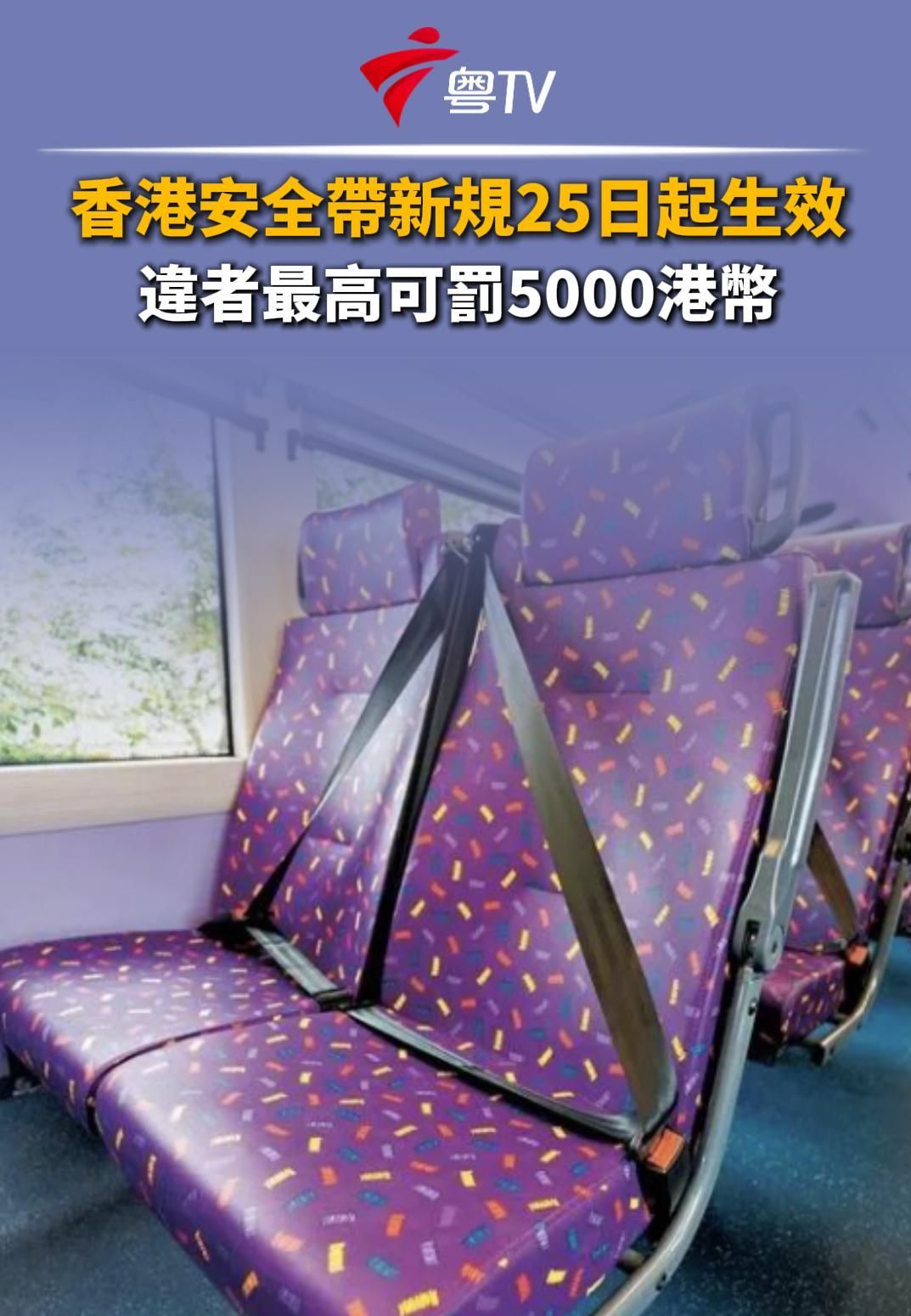 香港安全带新规25日起生效违者最高可罚5000港币