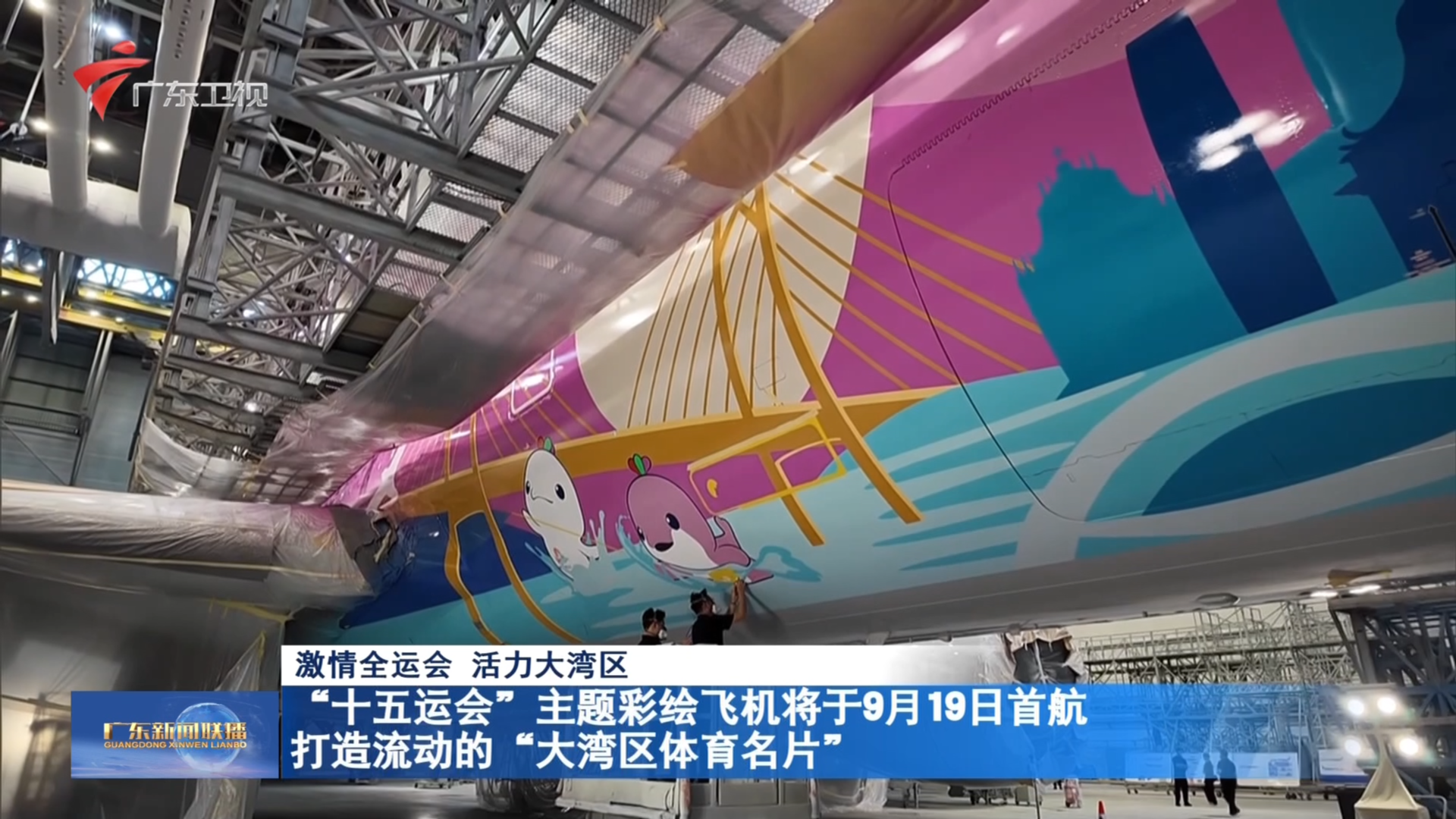 【激情全运会 活力大湾区】“十五运会”主题彩绘飞机将于9月19日首航 打造流动的“大湾区体育名片”-广东台荔枝网