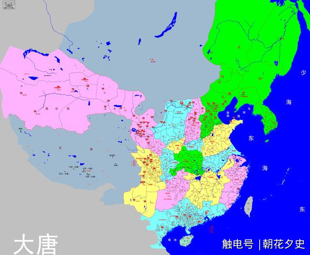 唐代节度使分布图,唐末节度使分布图,唐朝节度使分布_大山谷图库