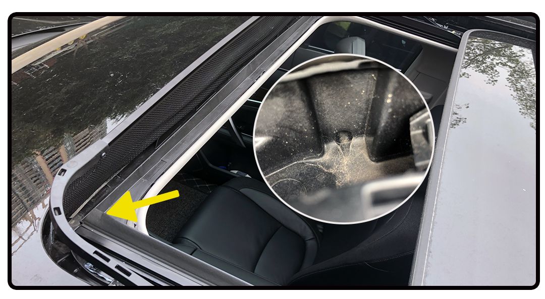 天窗排水孔可以在洗车的时候要求清理一下,或者用高压气枪吹一下,如果